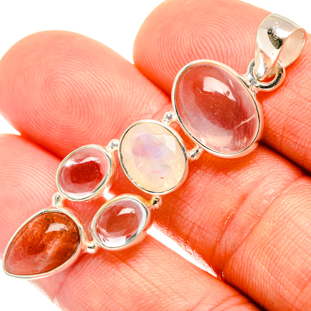 Rose Quartz Pendants handcrafted by Anasilvercos - PD27402