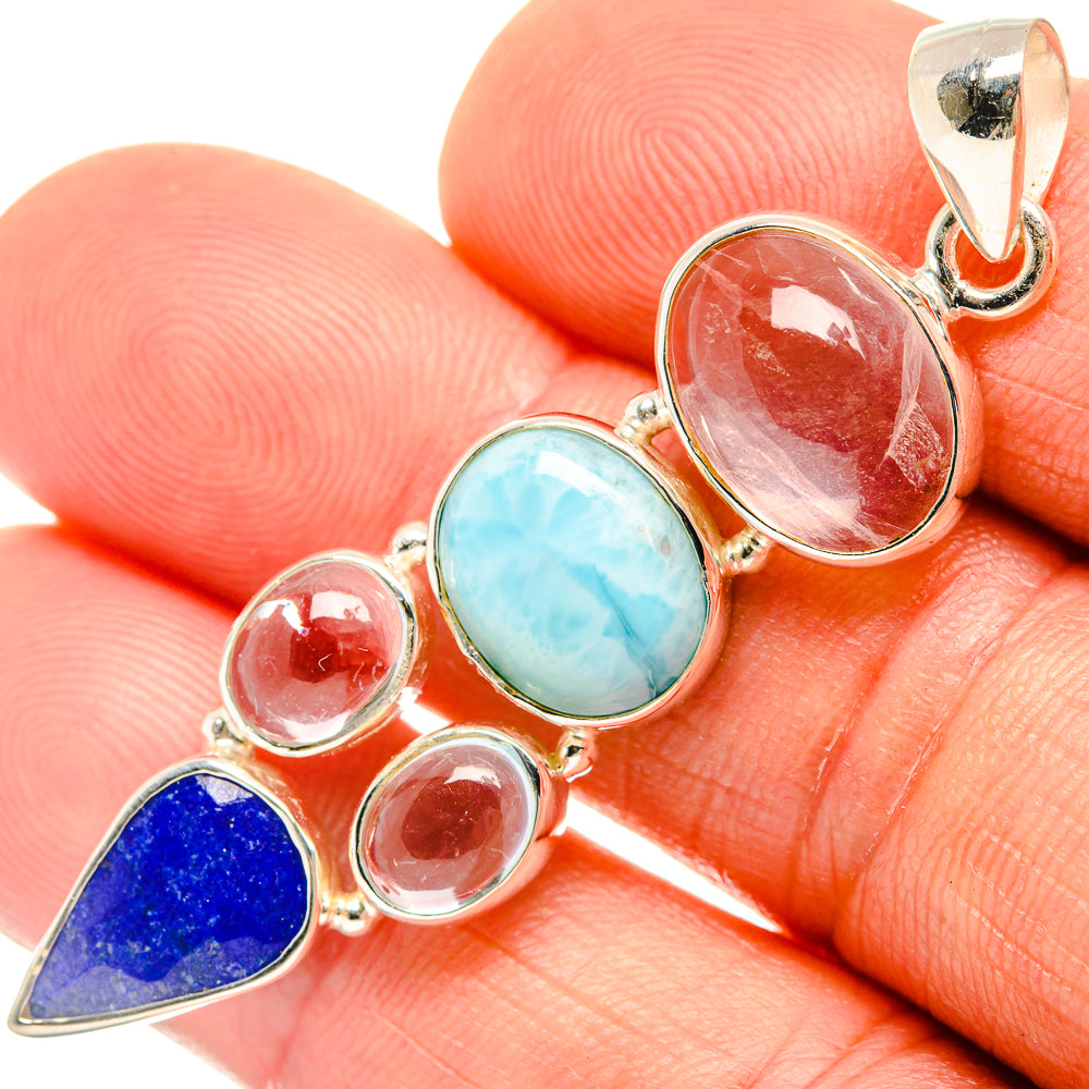 Rainbow Moonstone Pendants handcrafted by Anasilvercos - PD27411