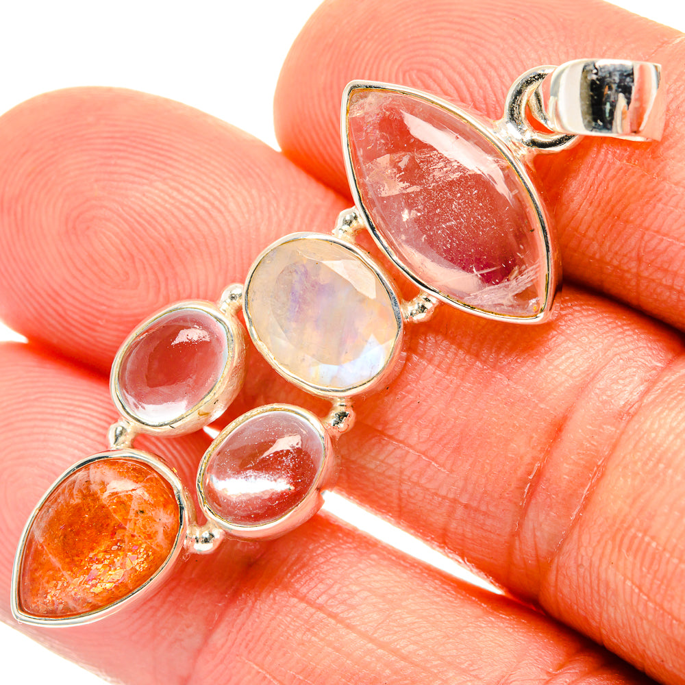 Rose Quartz Pendants handcrafted by Anasilvercos - PD27412