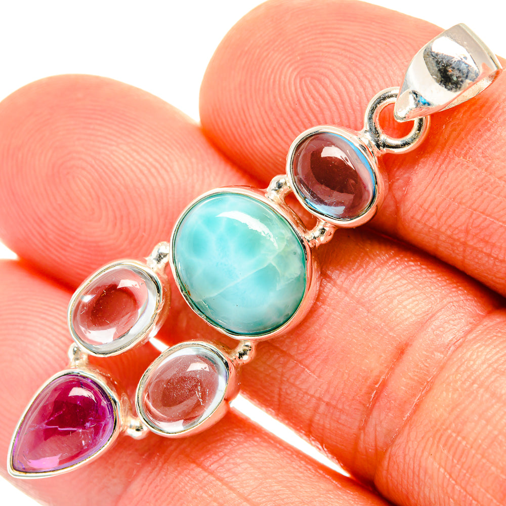Larimar Pendants handcrafted by Anasilvercos - PD27416