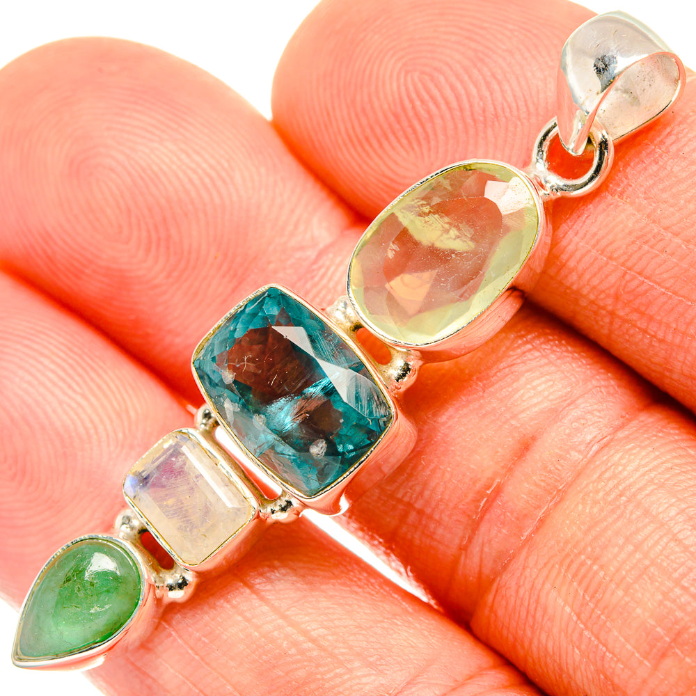 Prehnite Pendants handcrafted by Anasilvercos - PD27422