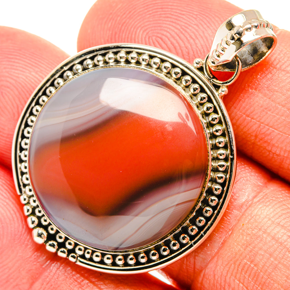 Botswana Agate Pendants handcrafted by Anasilvercos - PD27428