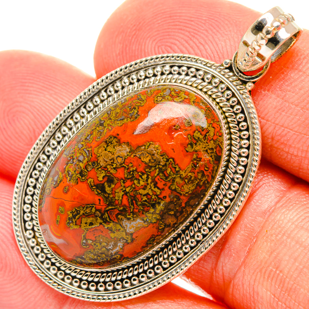 Moroccan Agate Pendants handcrafted by Anasilvercos - PD27429