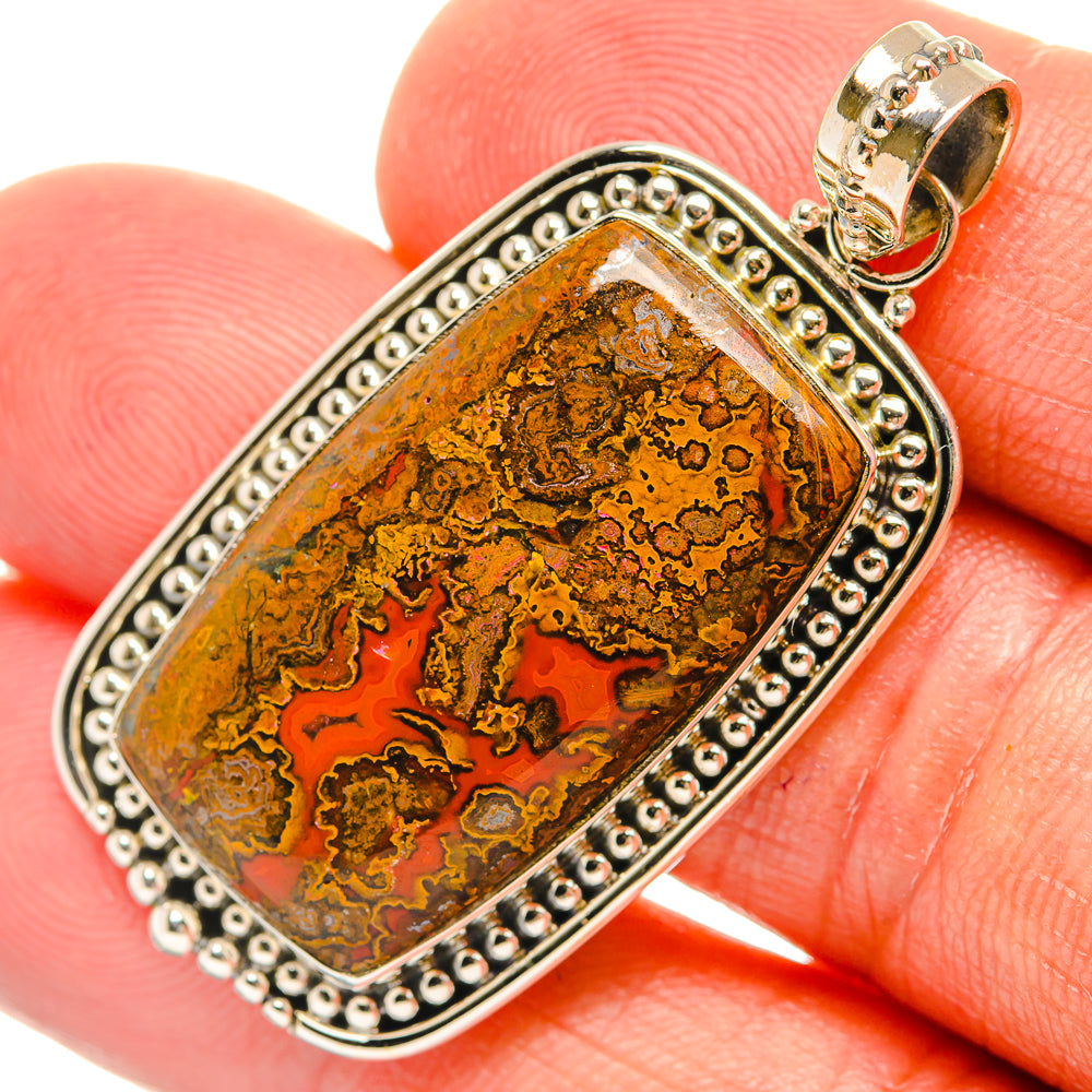 Moroccan Agate Pendants handcrafted by Anasilvercos - PD27433