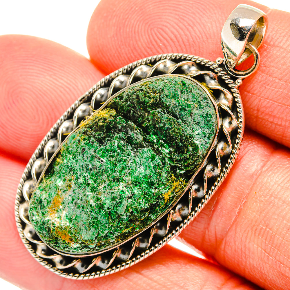 Ruby Fuchsite Pendants handcrafted by Anasilvercos - PD27449