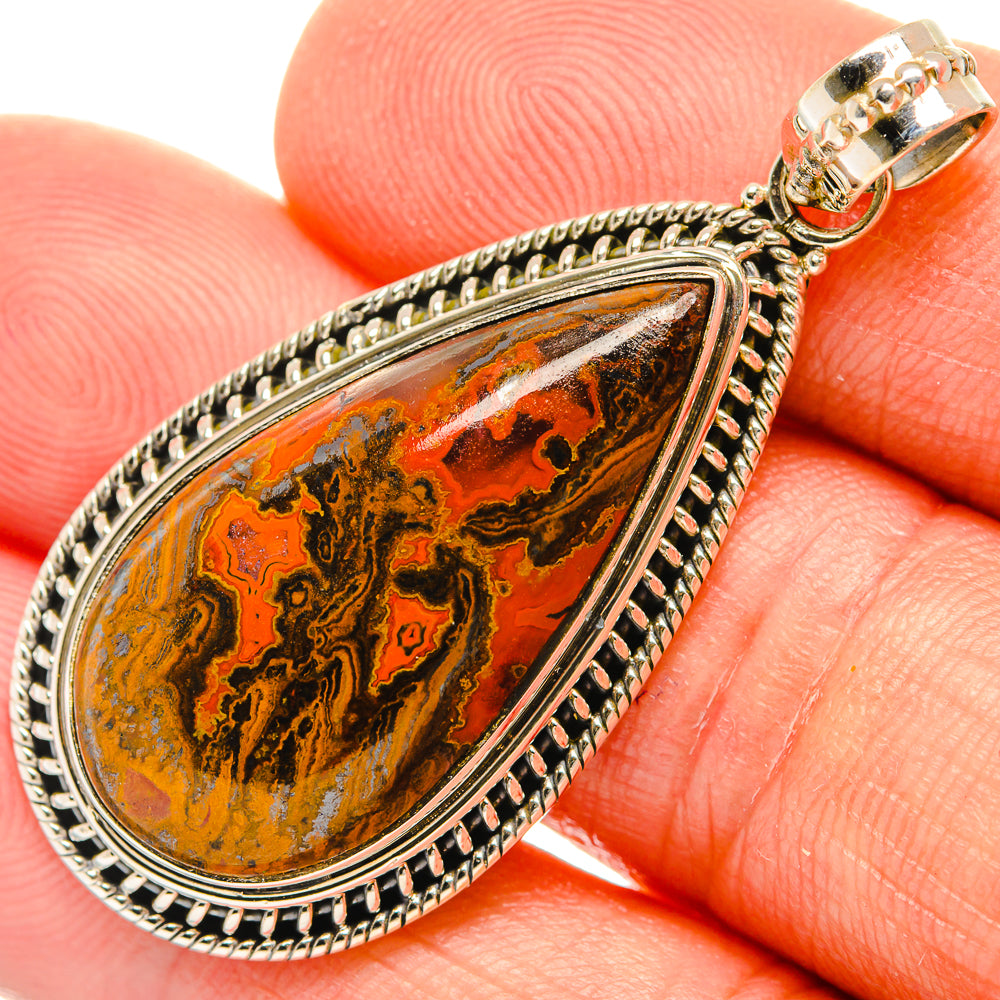 Moroccan Agate Pendants handcrafted by Anasilvercos - PD27459