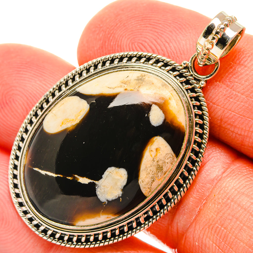 Peanut Wood Jasper Pendants handcrafted by Anasilvercos - PD27463