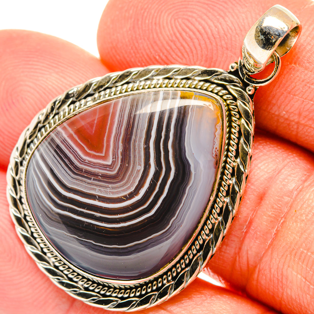 Botswana Agate Pendants handcrafted by Anasilvercos - PD27464