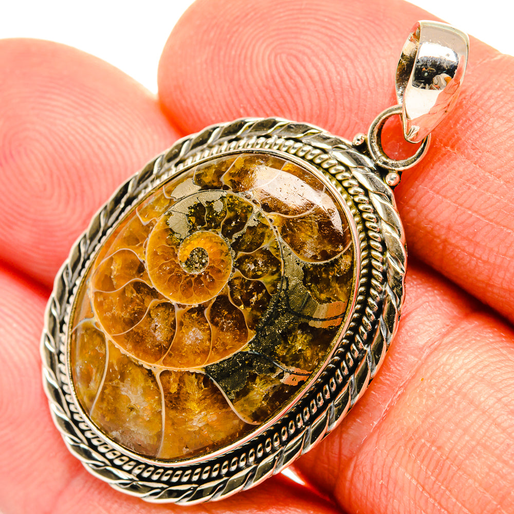 Ammonite Fossil Pendants handcrafted by Anasilvercos - PD27468