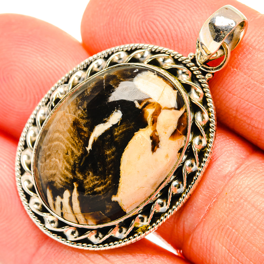 Peanut Wood Jasper Pendants handcrafted by Anasilvercos - PD27477