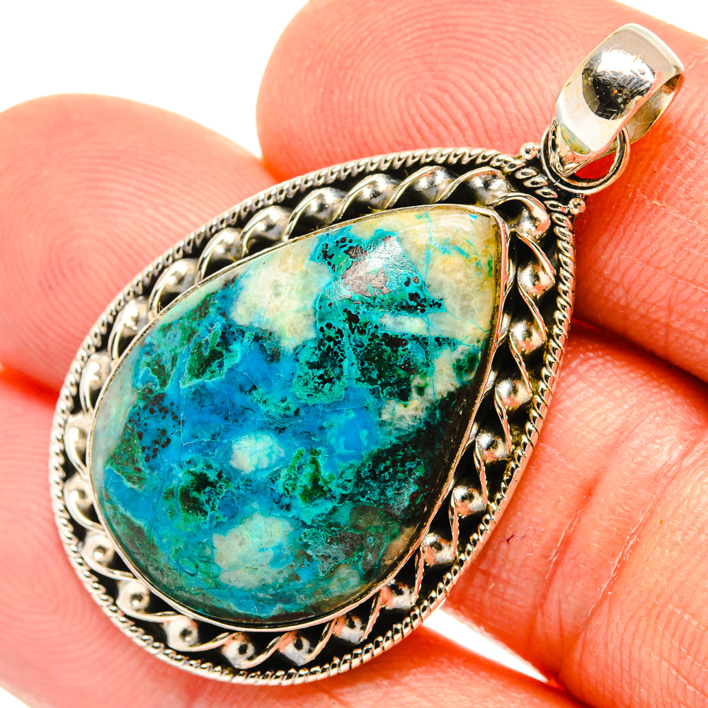 Chrysocolla Pendants handcrafted by Anasilvercos - PD27483