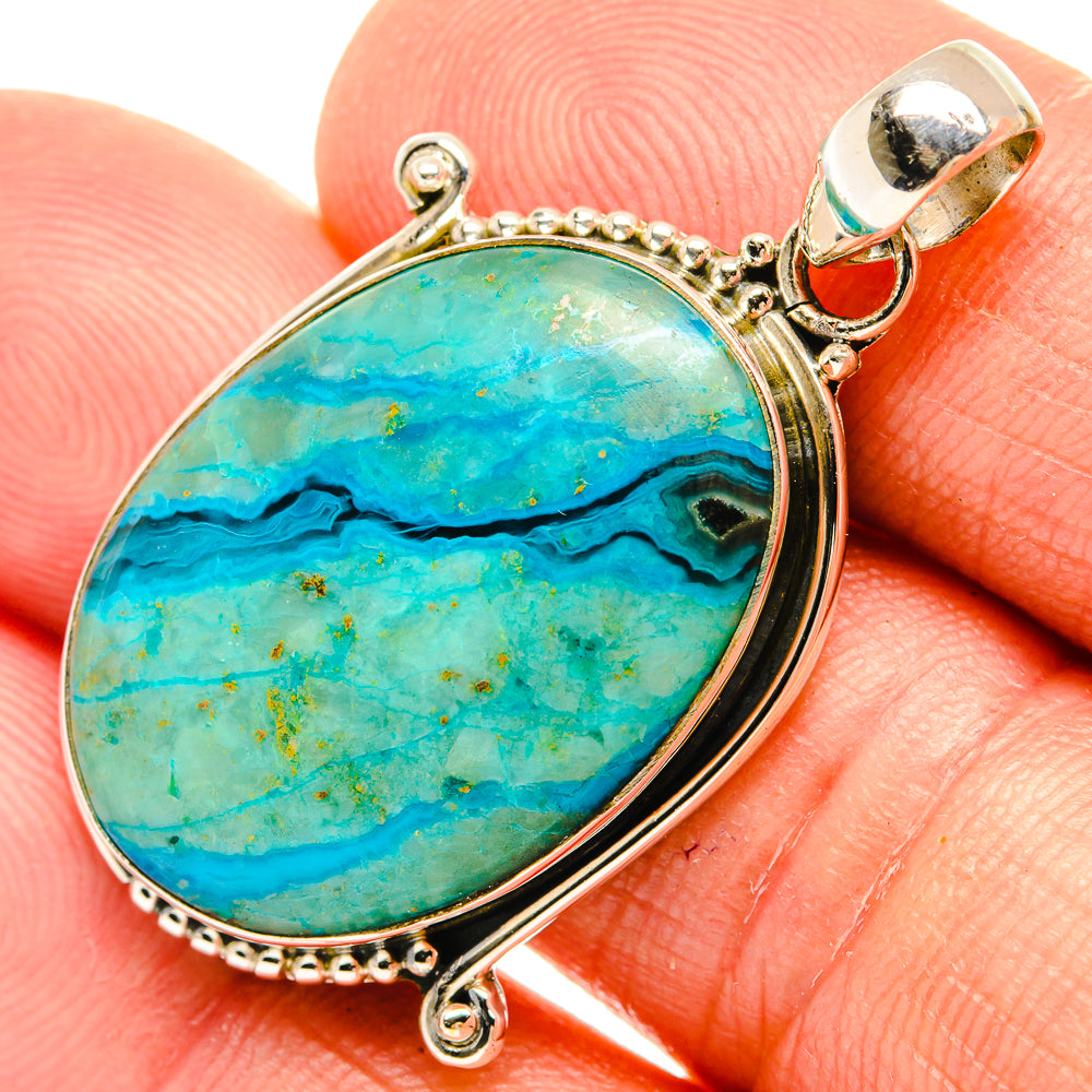 Chrysocolla Pendants handcrafted by Anasilvercos - PD27493