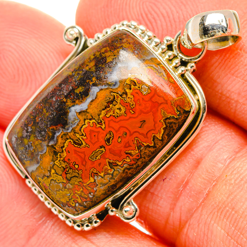 Moroccan Agate Pendants handcrafted by Anasilvercos - PD27496