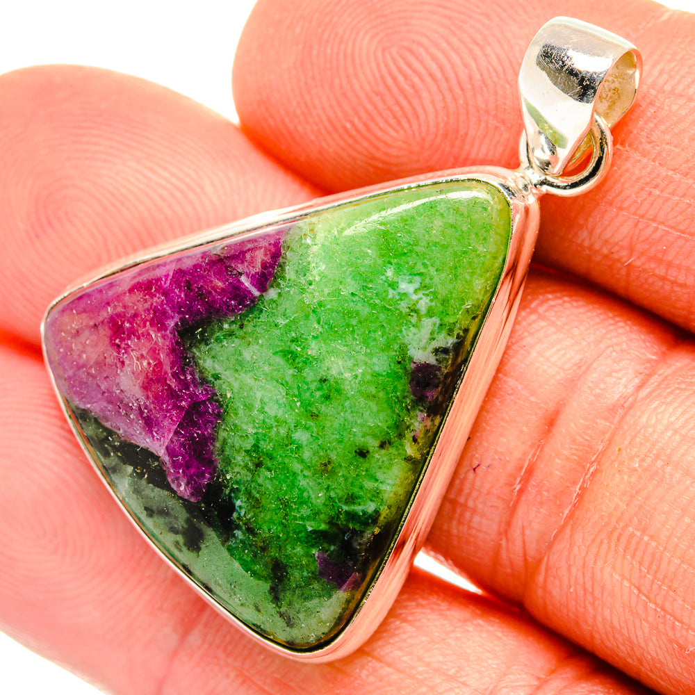 Ruby Zoisite Pendants handcrafted by Anasilvercos - PD27509