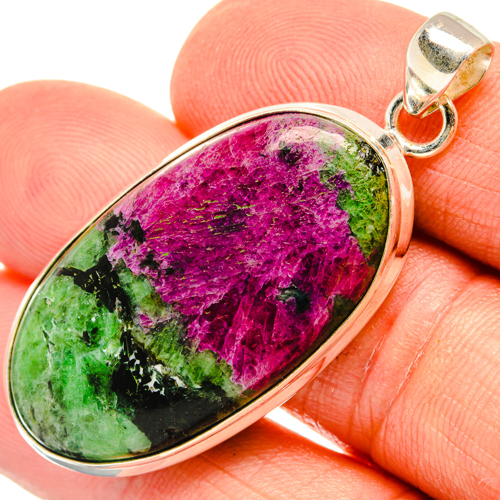 Ruby Zoisite Pendants handcrafted by Anasilvercos - PD27521