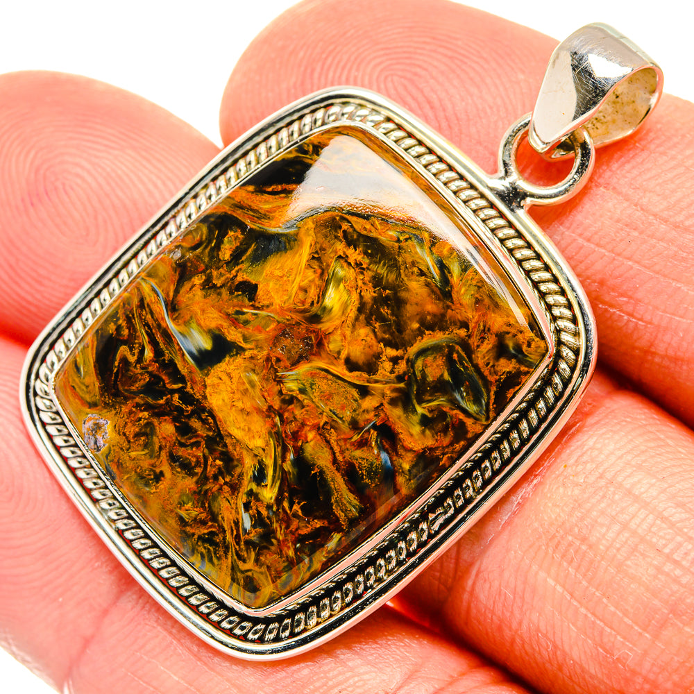 Golden Pietersite Pendants handcrafted by Anasilvercos - PD27542