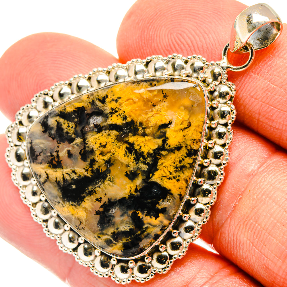 Plume Agate Pendants handcrafted by Anasilvercos - PD27547