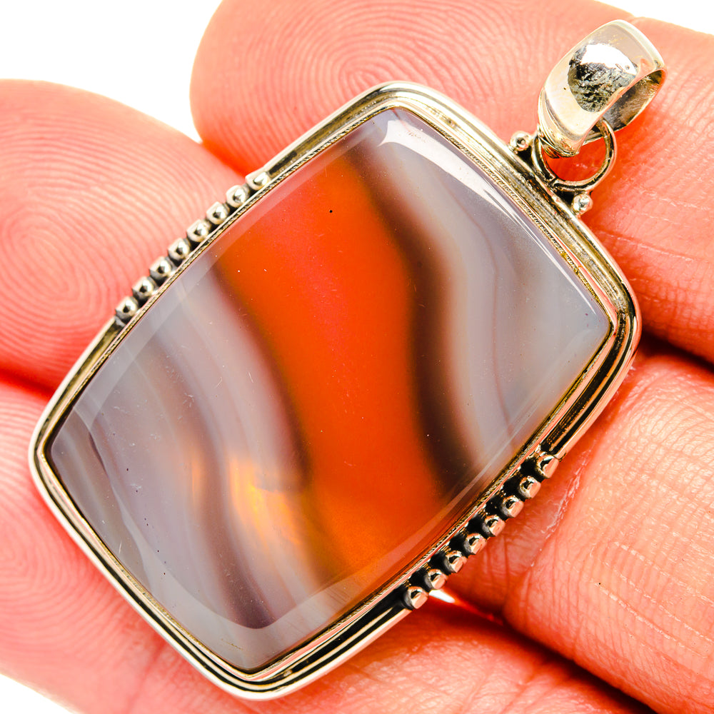 Botswana Agate Pendants handcrafted by Anasilvercos - PD27581