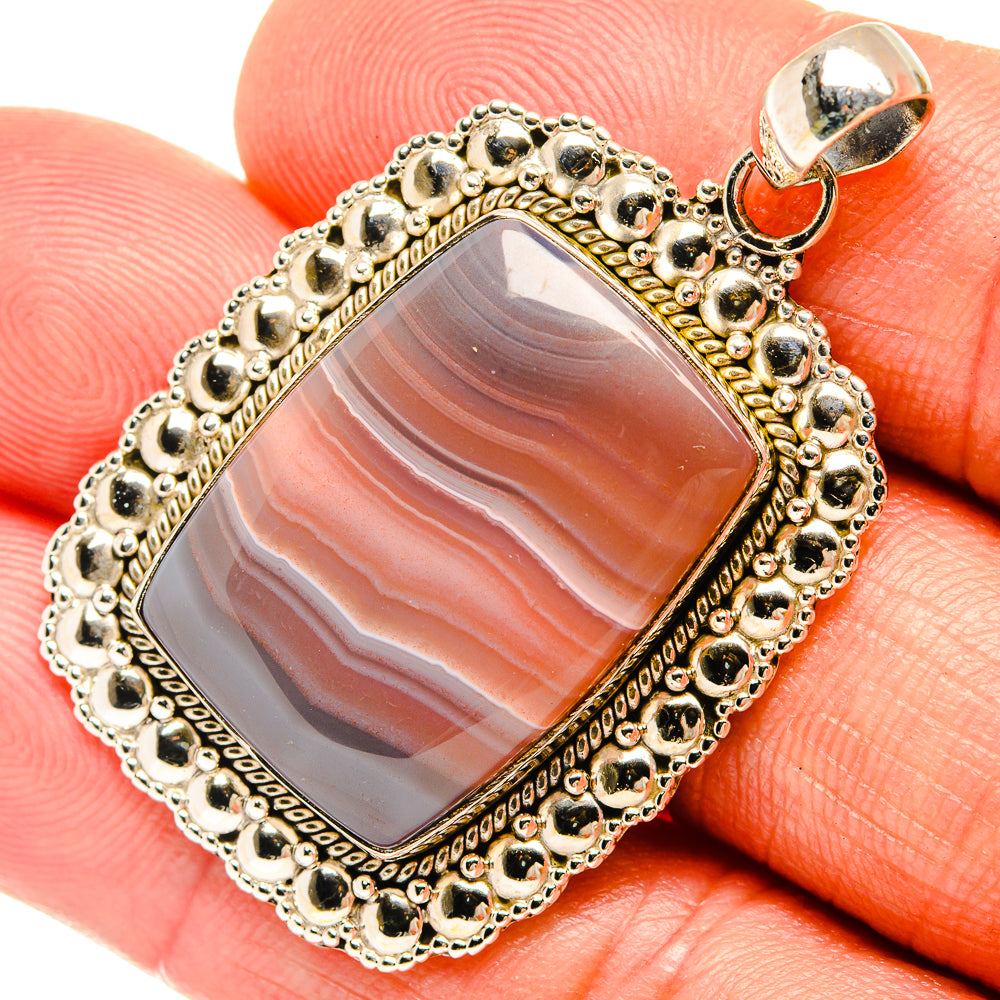 Botswana Agate Pendants handcrafted by Anasilvercos - PD27582