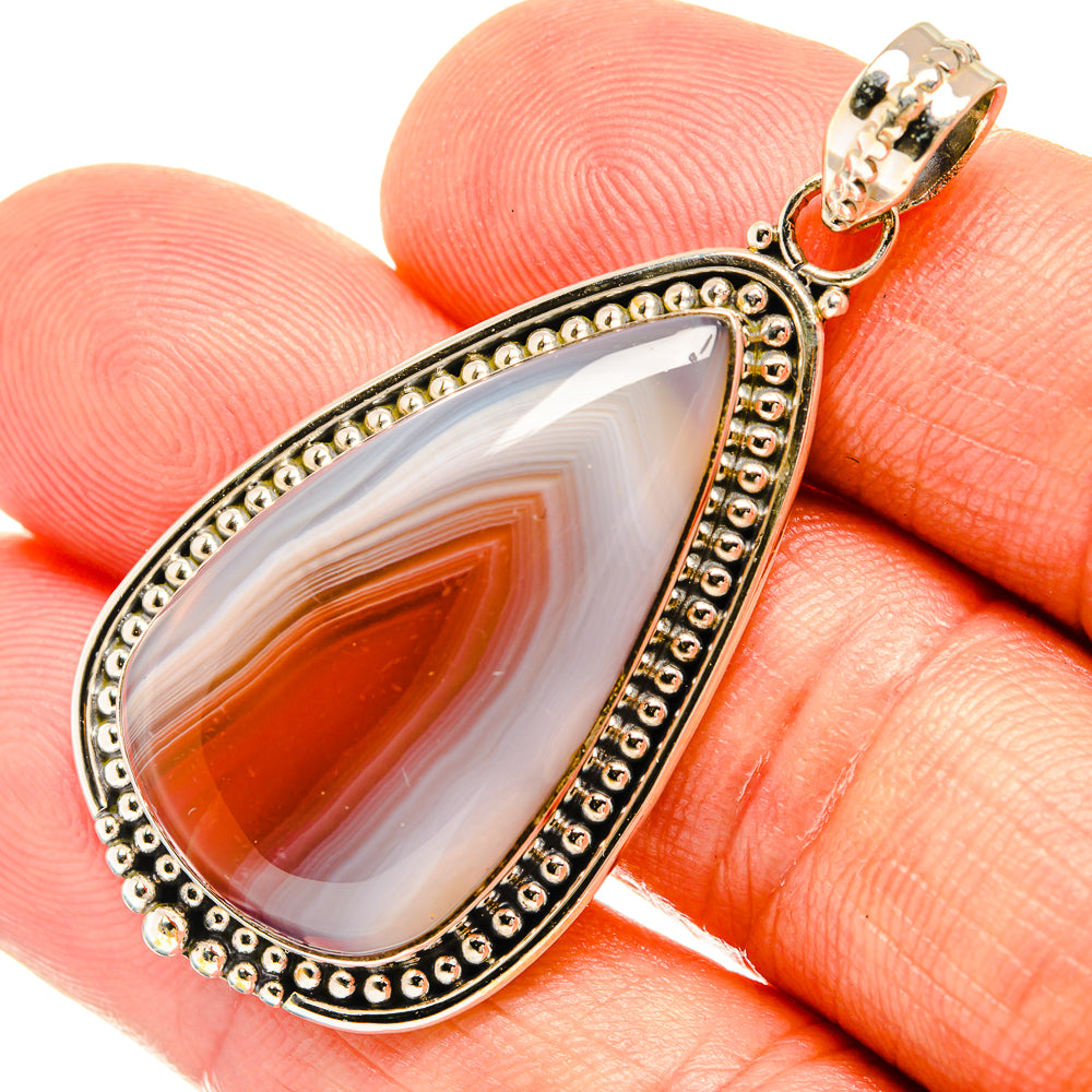 Botswana Agate Pendants handcrafted by Anasilvercos - PD27585