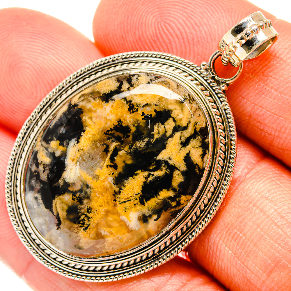 Plume Agate Pendants handcrafted by Anasilvercos - PD27589