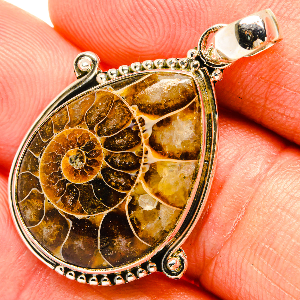 Ammonite Fossil Pendants handcrafted by Anasilvercos - PD27598
