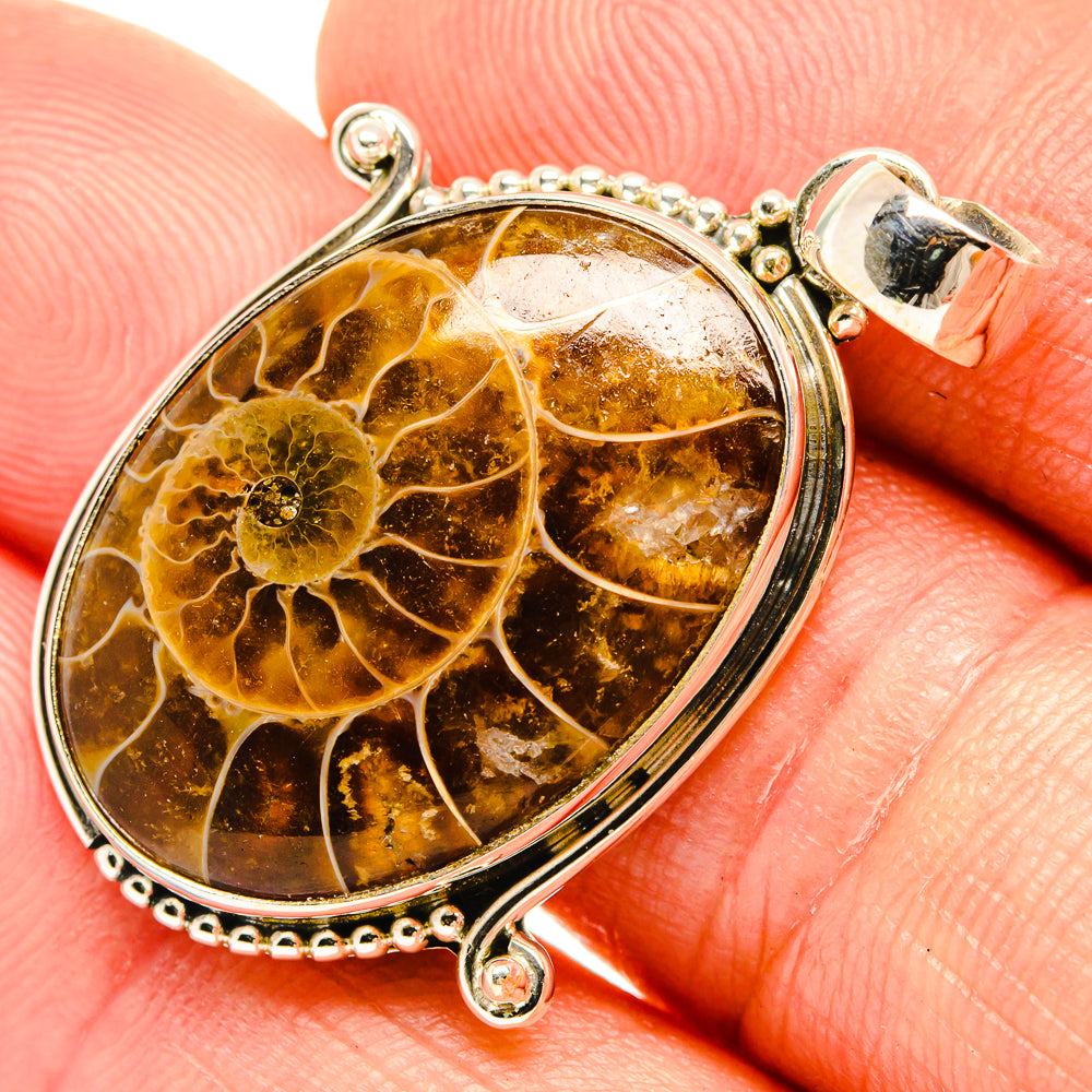 Ammonite Fossil Pendants handcrafted by Anasilvercos - PD27606