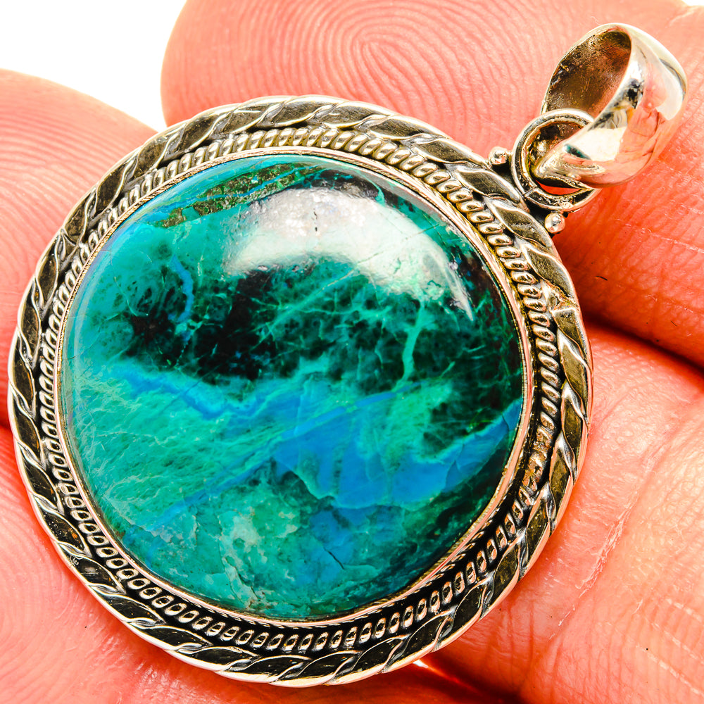 Chrysocolla Pendants handcrafted by Anasilvercos - PD27609