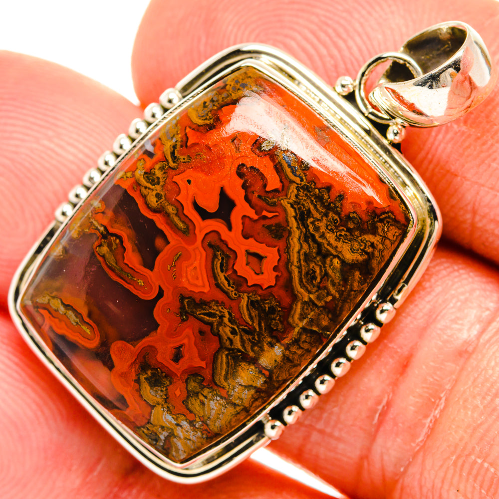 Moroccan Agate Pendants handcrafted by Anasilvercos - PD27610