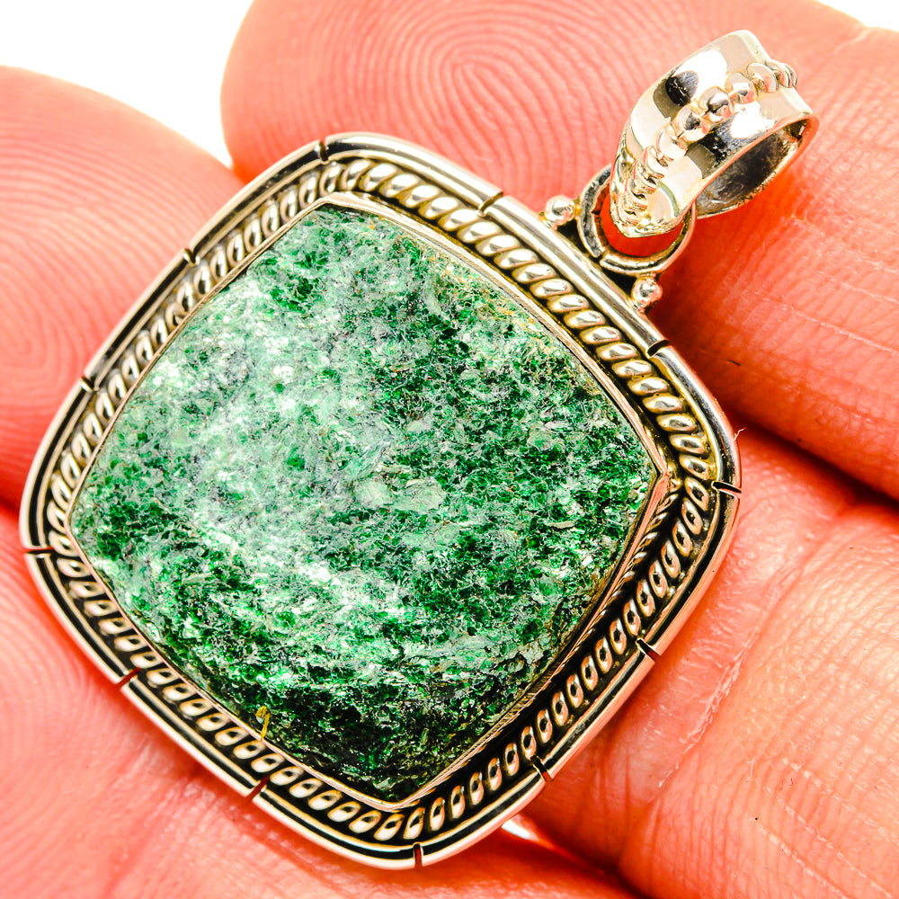 Green Fuchsite Pendants handcrafted by Anasilvercos - PD27611