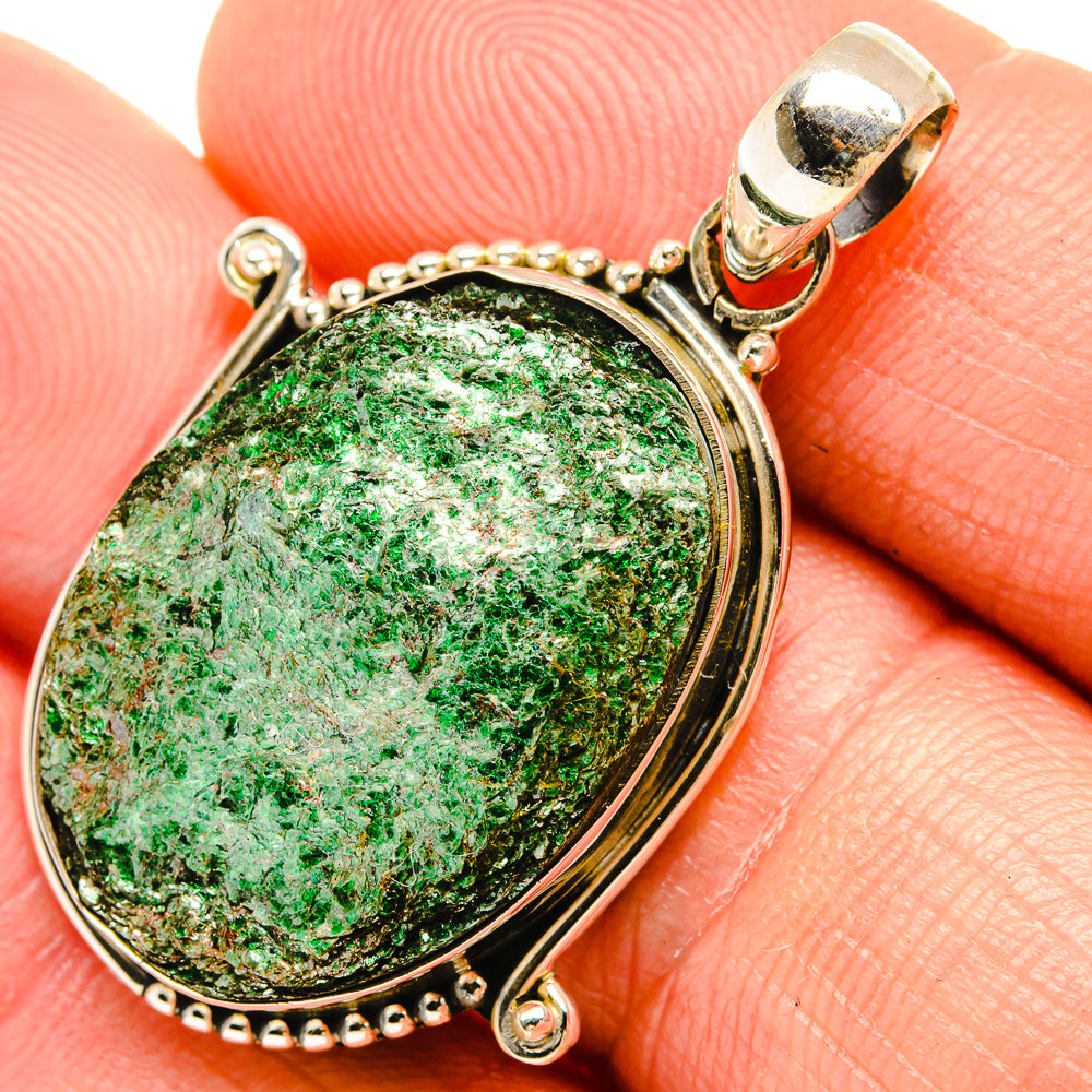 Green Fuchsite Pendants handcrafted by Anasilvercos - PD27612