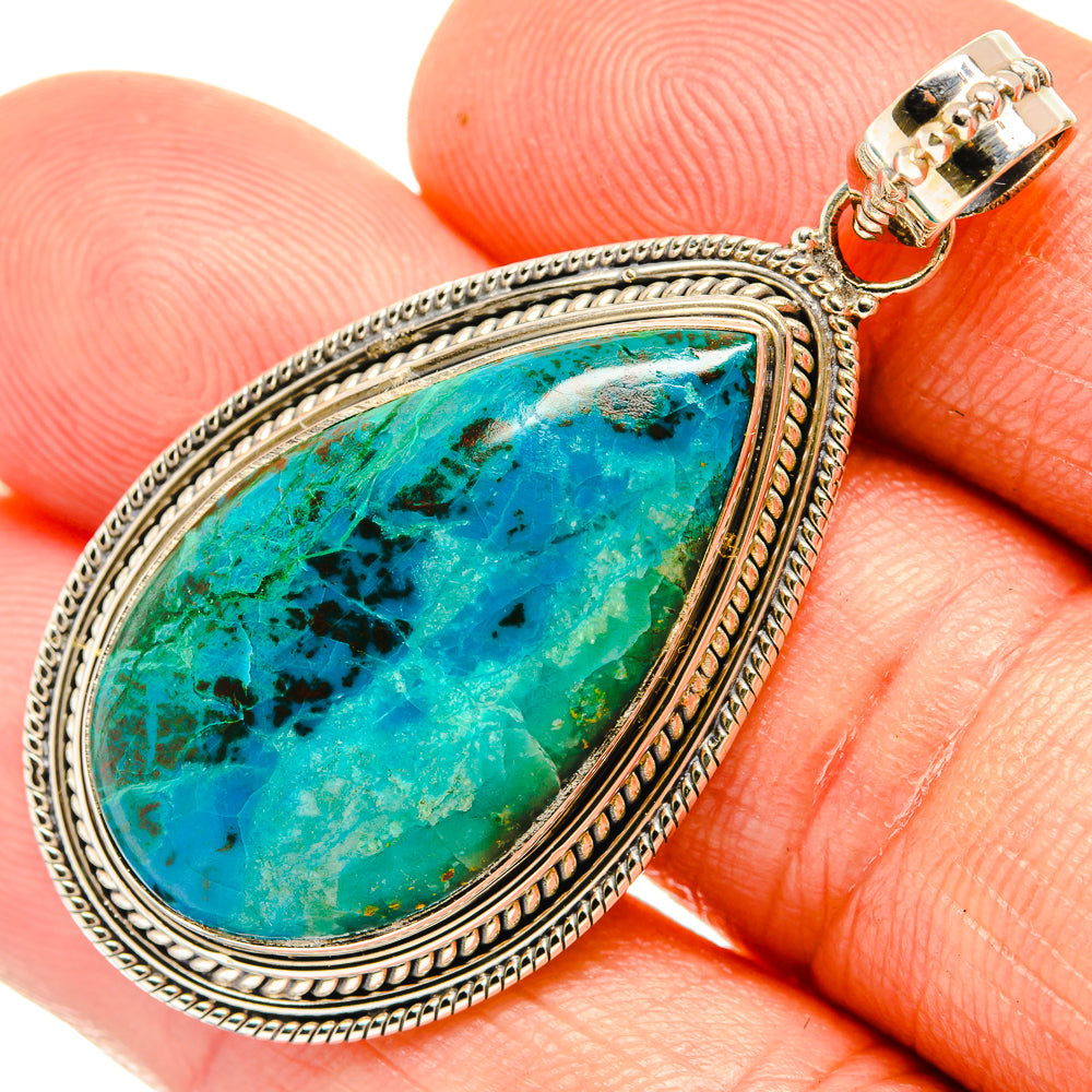 Chrysocolla Pendants handcrafted by Anasilvercos - PD27626
