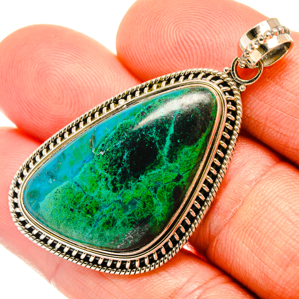 Chrysocolla Pendants handcrafted by Anasilvercos - PD27647