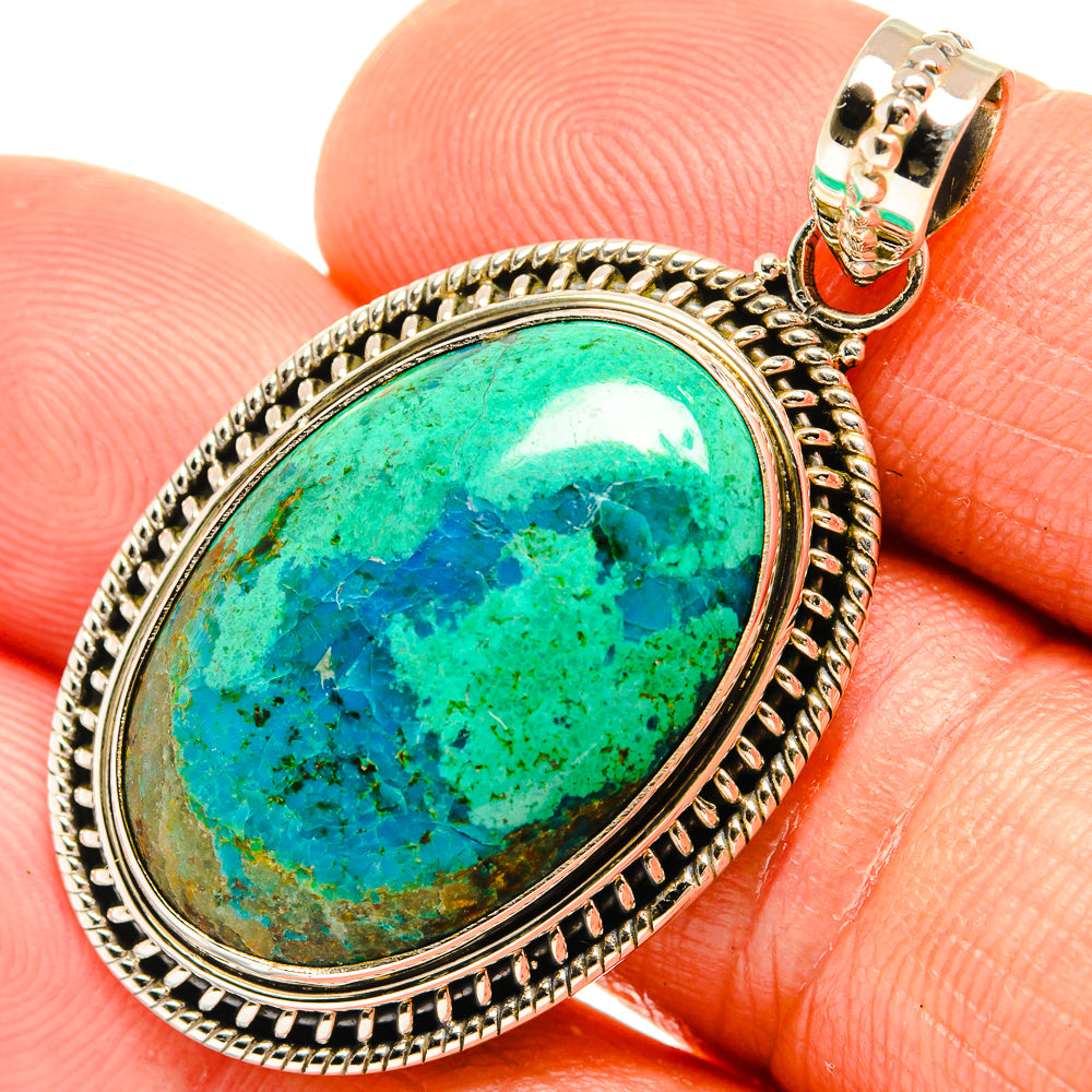 Chrysocolla Pendants handcrafted by Anasilvercos - PD27669