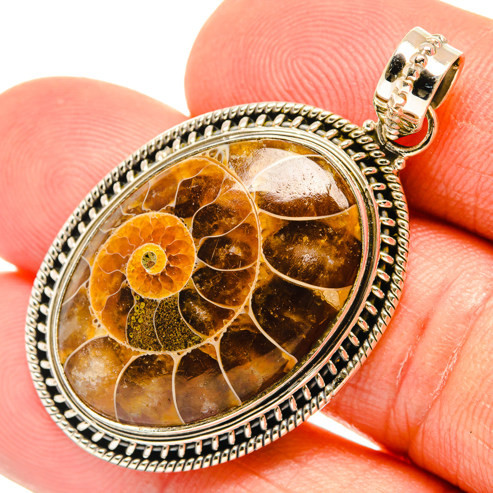 Ammonite Fossil Pendants handcrafted by Anasilvercos - PD27678