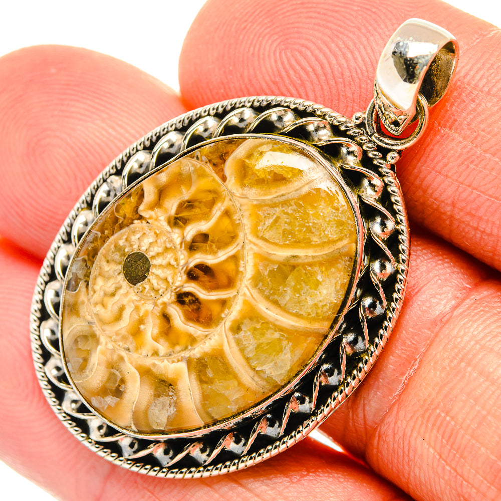 Ammonite Fossil Pendants handcrafted by Anasilvercos - PD27682