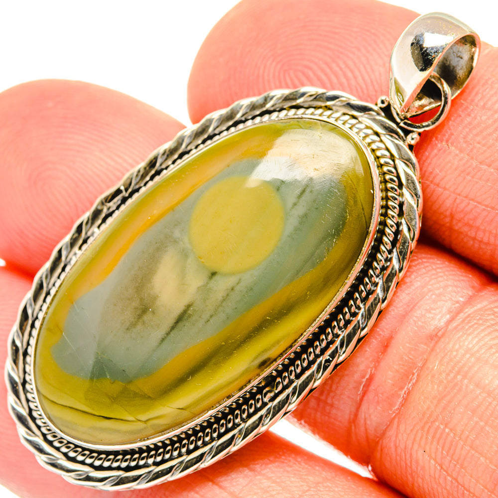 Polychrome Jasper Pendants handcrafted by Anasilvercos - PD27700