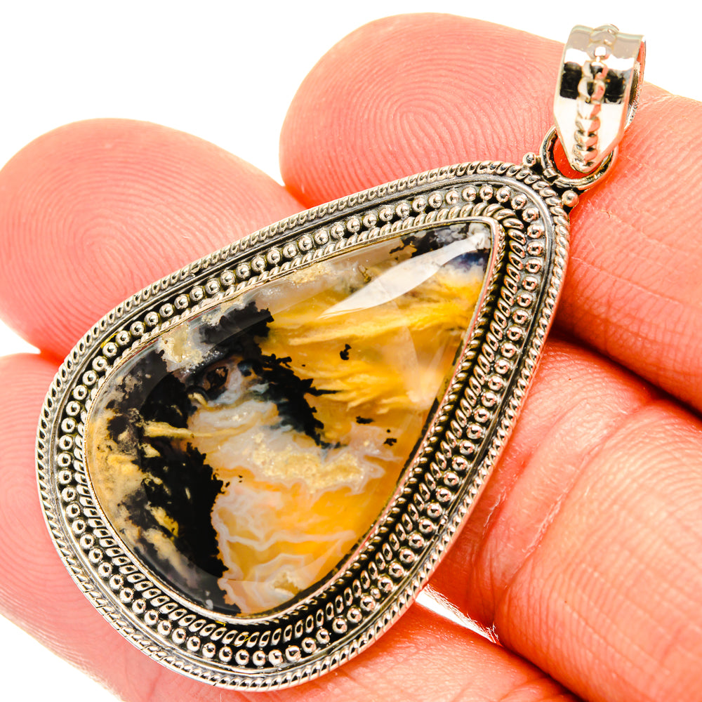 Plume Agate Pendants handcrafted by Anasilvercos - PD27702