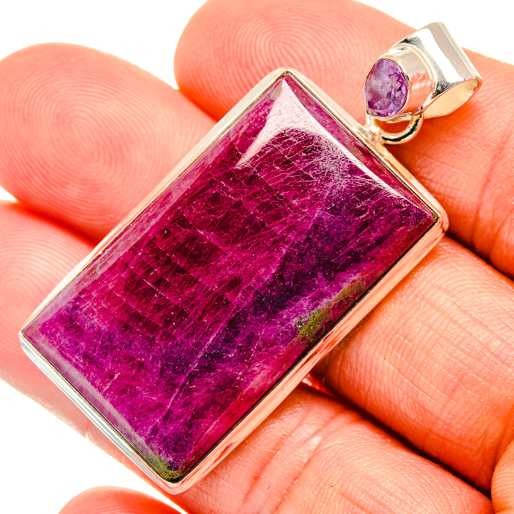 Ruby Fuchsite Pendants handcrafted by Anasilvercos - PD27712