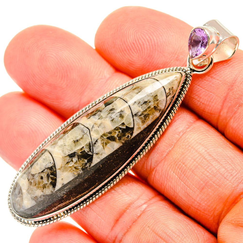 Orthoceras Fossil Pendants handcrafted by Anasilvercos - PD27717