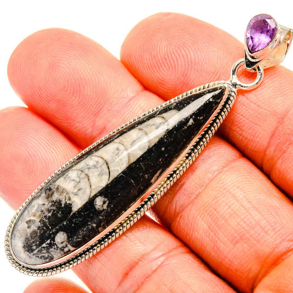 Orthoceras Fossil Pendants handcrafted by Anasilvercos - PD27718