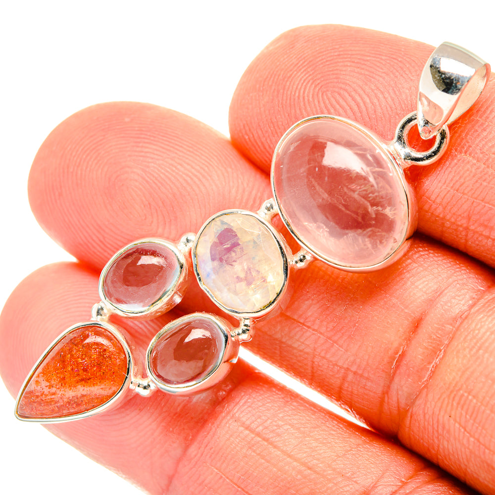 Rose Quartz Pendants handcrafted by Anasilvercos - PD27739