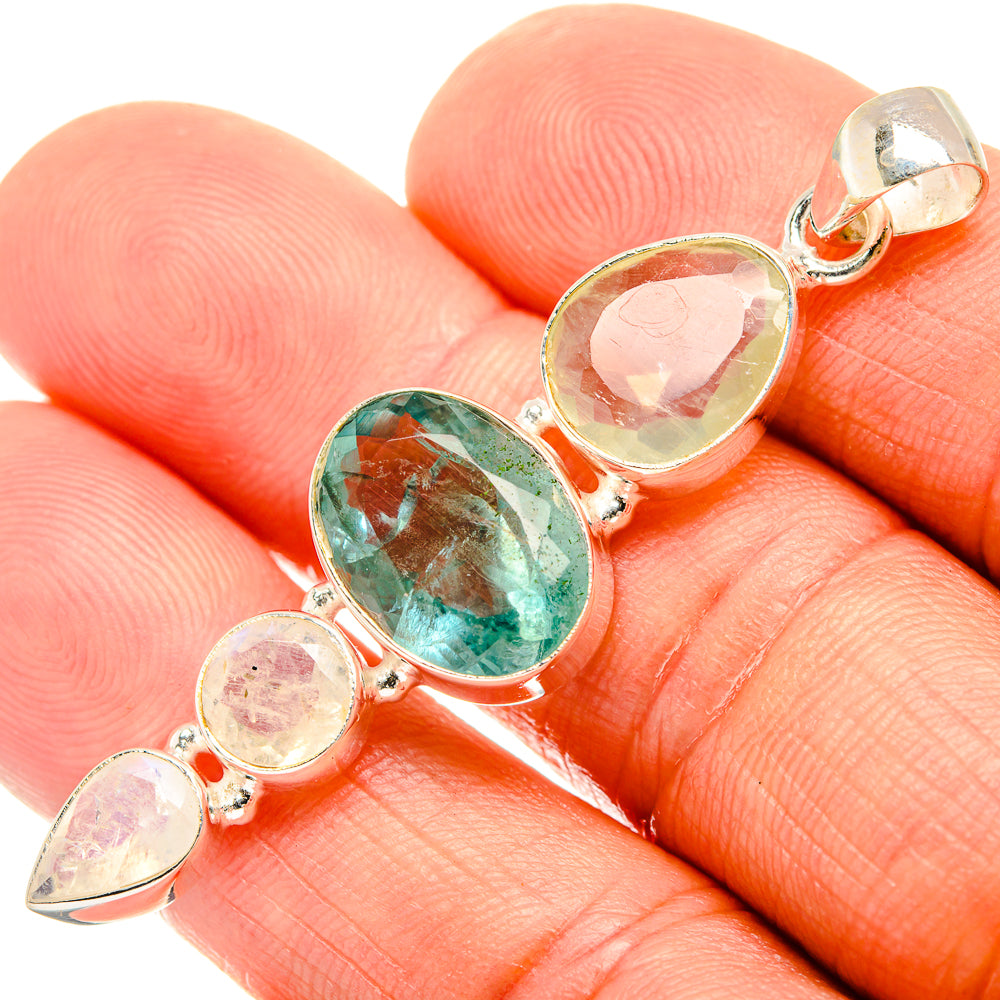 Green Fluorite Pendants handcrafted by Anasilvercos - PD27741