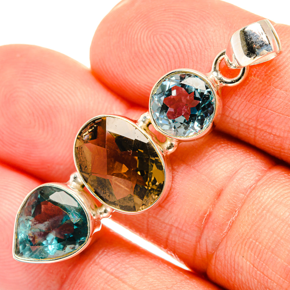 Smoky Quartz Pendants handcrafted by Anasilvercos - PD27746