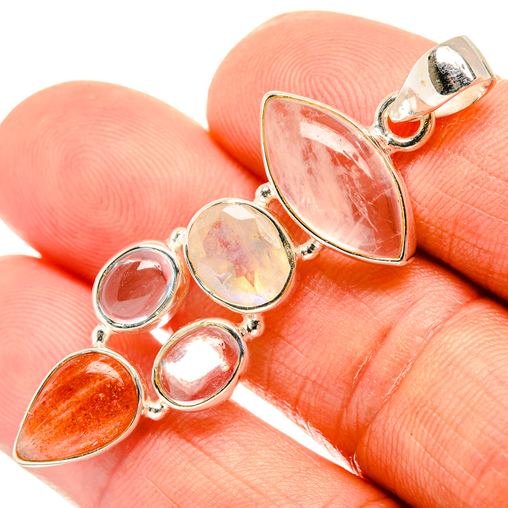 Rose Quartz Pendants handcrafted by Anasilvercos - PD27748