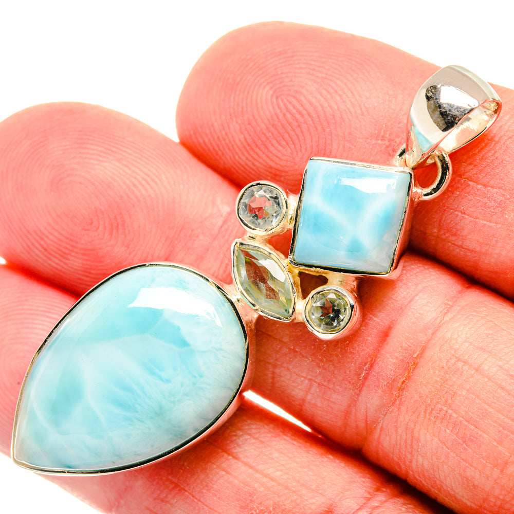 Larimar Pendants handcrafted by Anasilvercos - PD27851