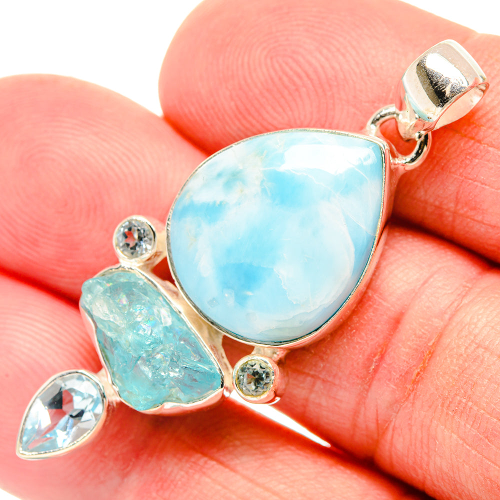Larimar Pendants handcrafted by Anasilvercos - PD27853