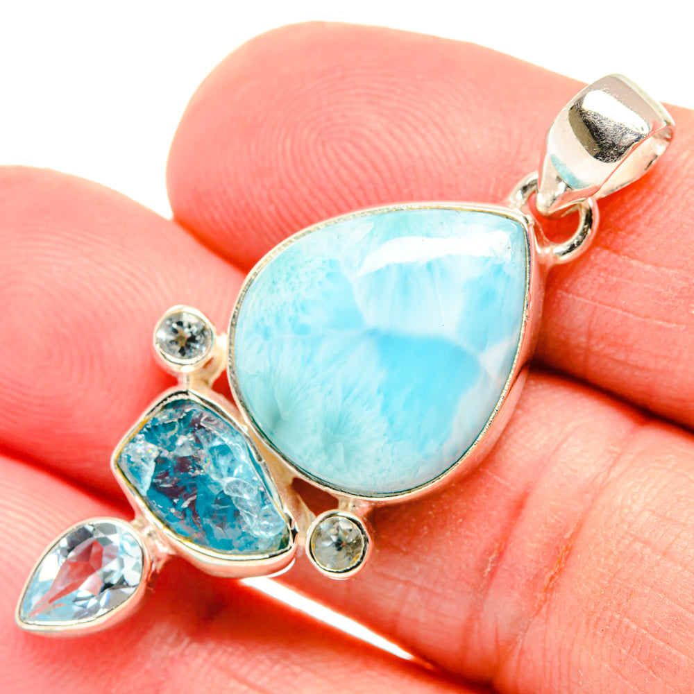 Larimar Pendants handcrafted by Anasilvercos - PD27854
