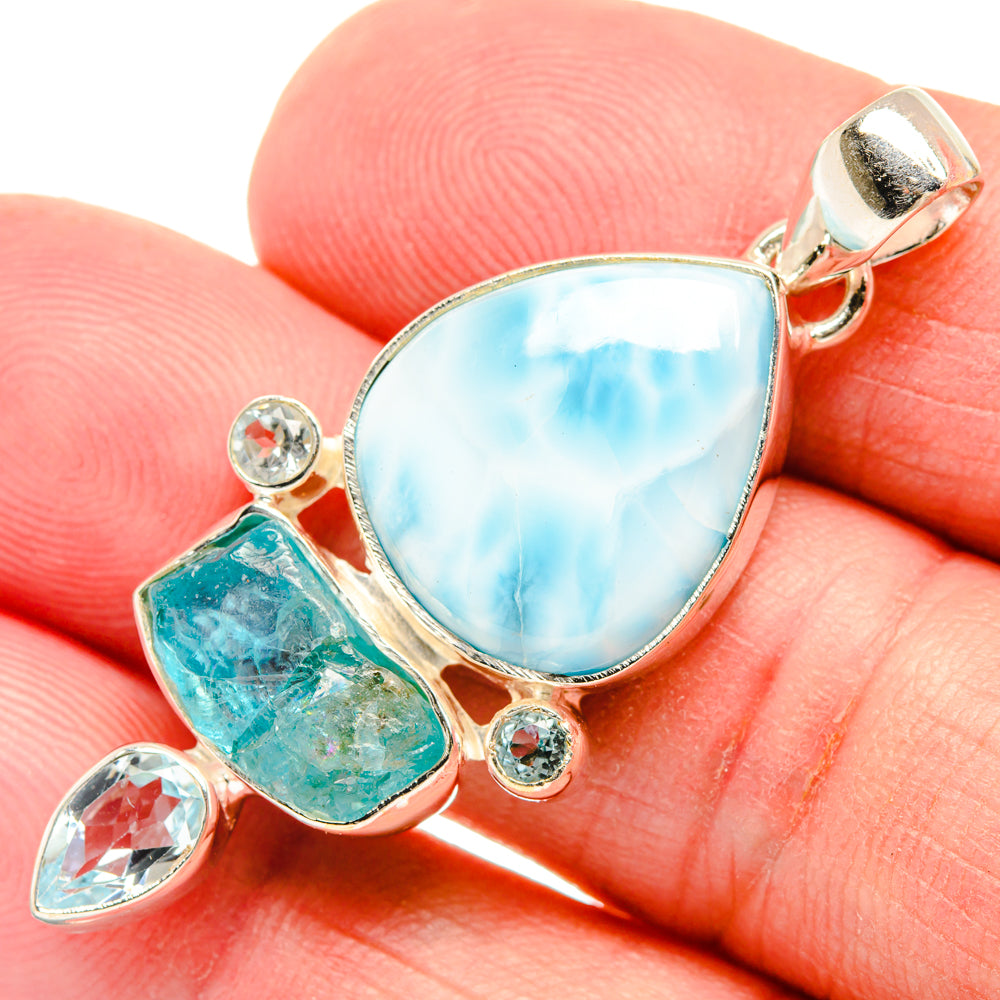 Larimar Pendants handcrafted by Anasilvercos - PD27855