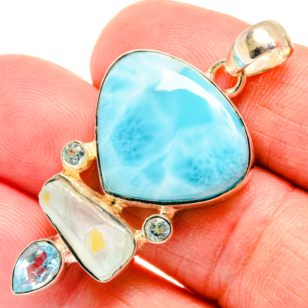 Larimar Pendants handcrafted by Anasilvercos - PD27856